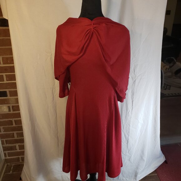 Signature by Robbie Bee Red Dress, Size M - Picture 4 of 7